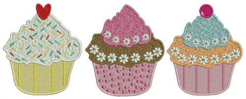 Free Cupcake Embroidery Designs for Janome