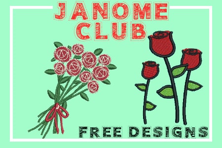 Janome Club - February 2021 - Free Valentines Embroidery Designs