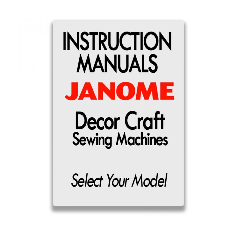 Instruction Manual PDF Janome DC Decor Craft Sewing Machines Janome