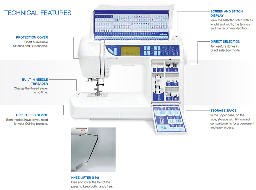 Technical Features of the Elna Q6600